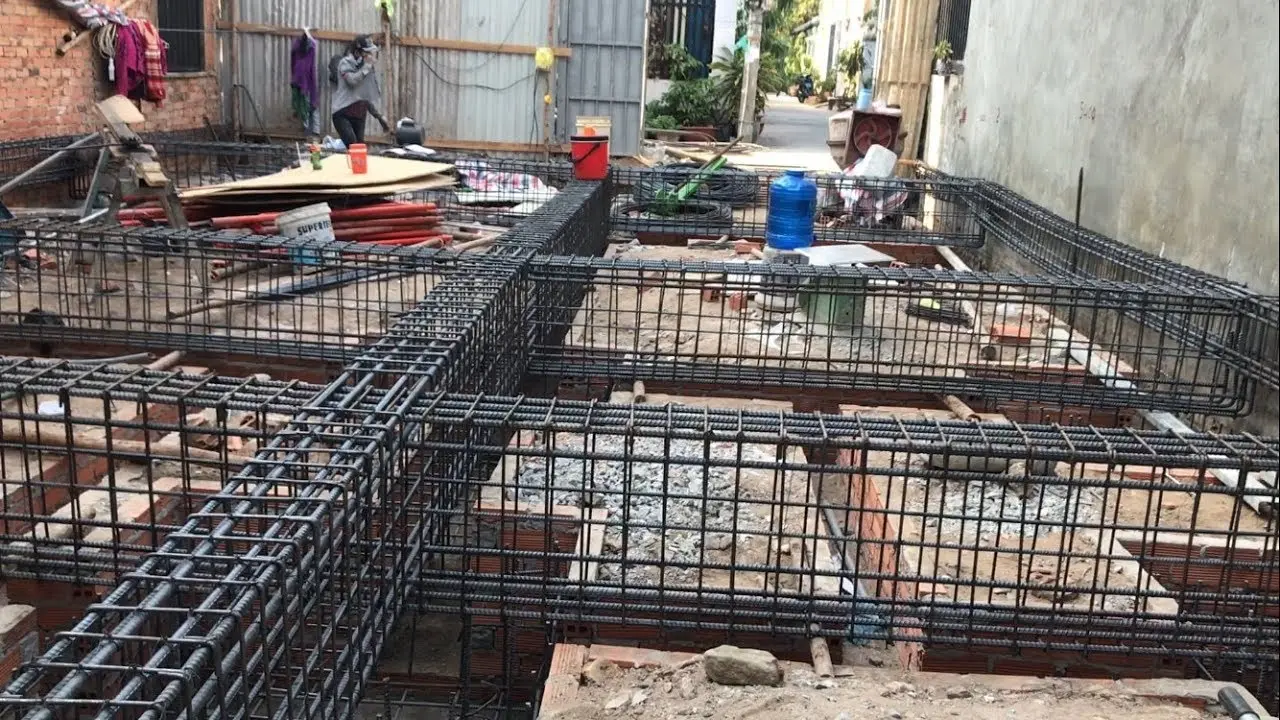 Móng băng (1 phương và 2 phương): Lựa chọn phổ biến cho nhà phố 2 đến 3 tầng