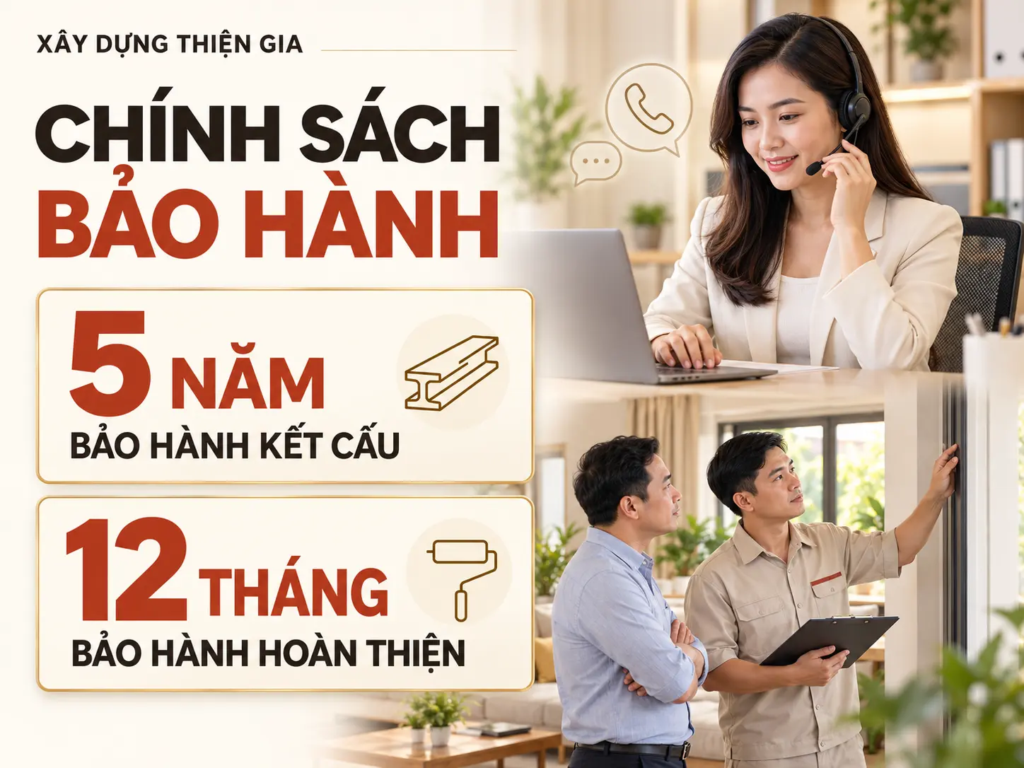 Chính sách bảo hành của Xây Dựng Thiện Gia