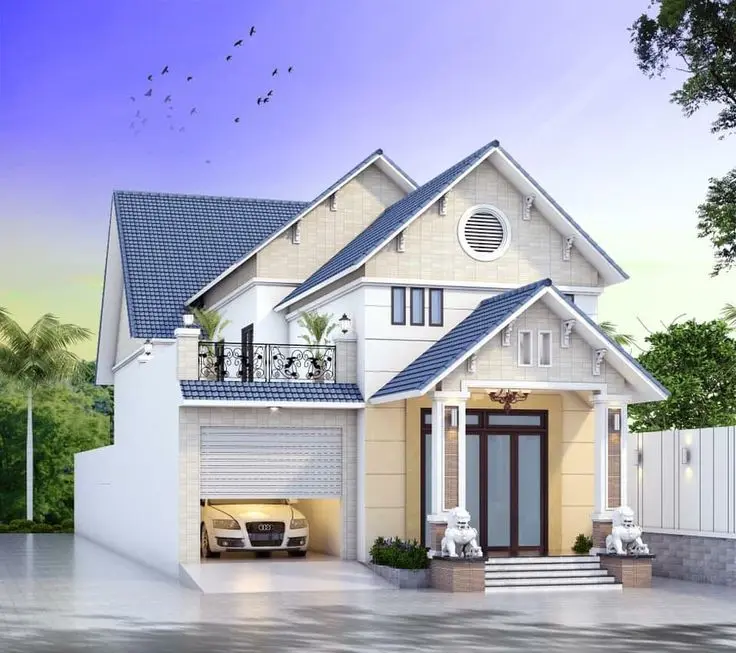 xây nhà cấp 4 trọn gói mái Thái mái Nhật có gác lửng