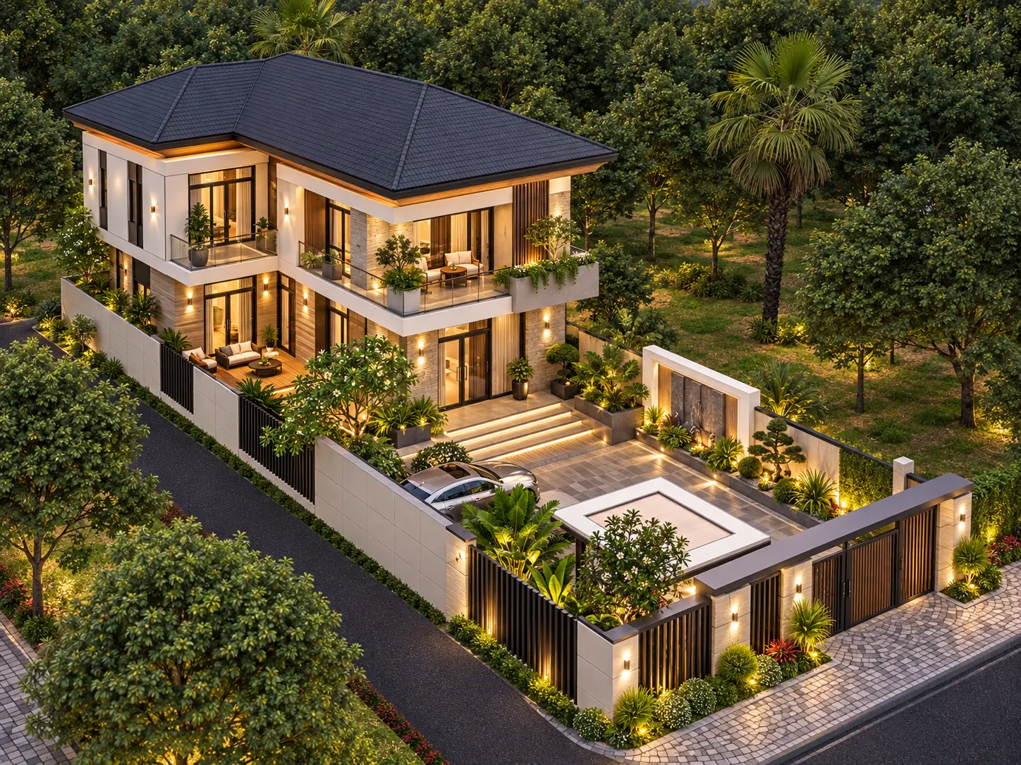 Chi phí xây biệt thự 2 tầng diện tích 10x15 có sân vườn